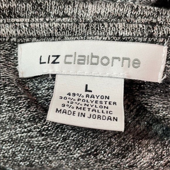 Liz Claiborne Long-sleeve grey top - Picture 11 of 11